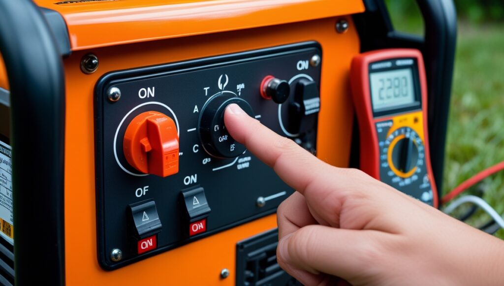 gerador ligado sem energia